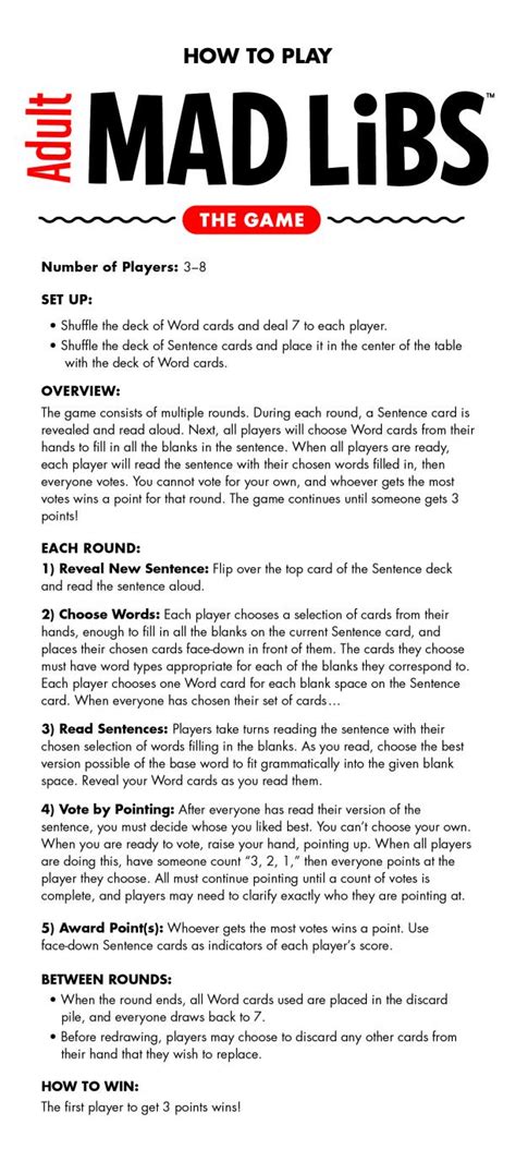 dirty mad libs|Looney Labs Adult Mad Libs: The Game